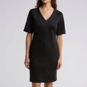 Spanx Faux Suede Column Dress Black - Size Large (New with Tags)